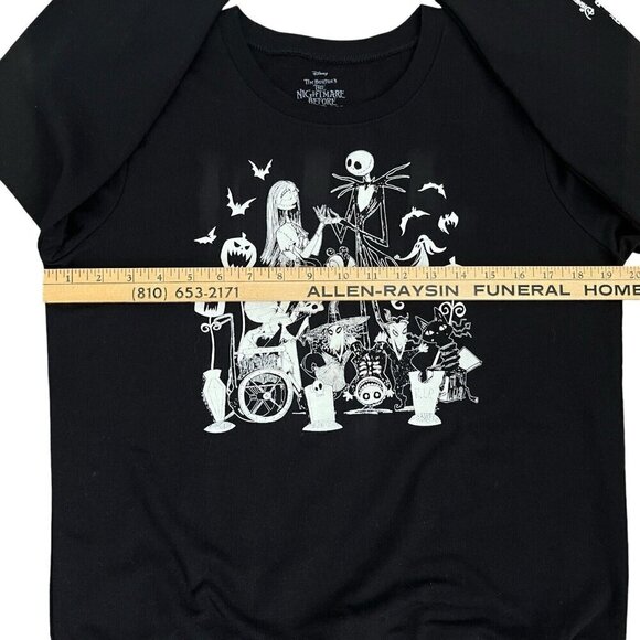 Nightmare Before Christmas Group Glow in the Dark Long Sleeve T Shirt Black Sz M - Picture 12 of 15